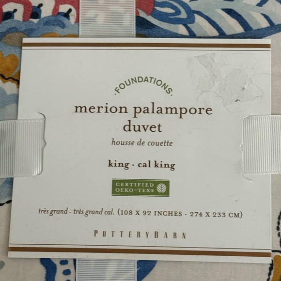 NEW POTTERY BARN Merion Palampore King Cal Duvet Cover Floral Paisley Bedding - Picture 7 of 8